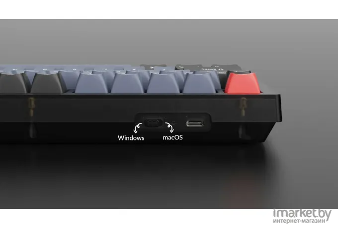 Проводная клавиатура Keychron V3 Frosted Black (RGB, Hot-Swap, Keychron K pro Red Switch)