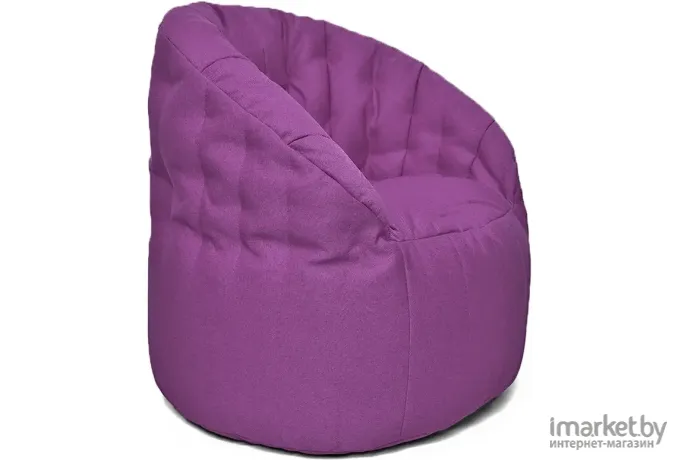 Бескаркасное кресло Loftyhome Энджой XL рогожка Bagama Violet
