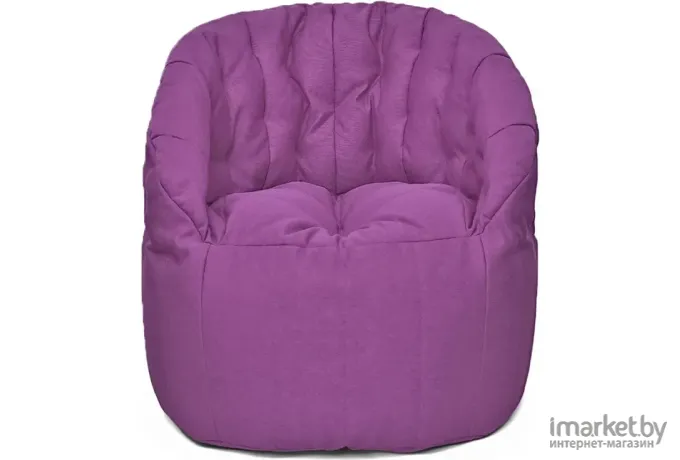 Бескаркасное кресло Loftyhome Энджой XL рогожка Bagama Violet