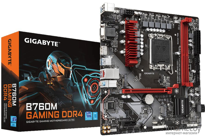 Материнская плата Gigabyte B760M GAMING DDR4 Soc-1700 Intel RAID+VGA+HDMI+DP