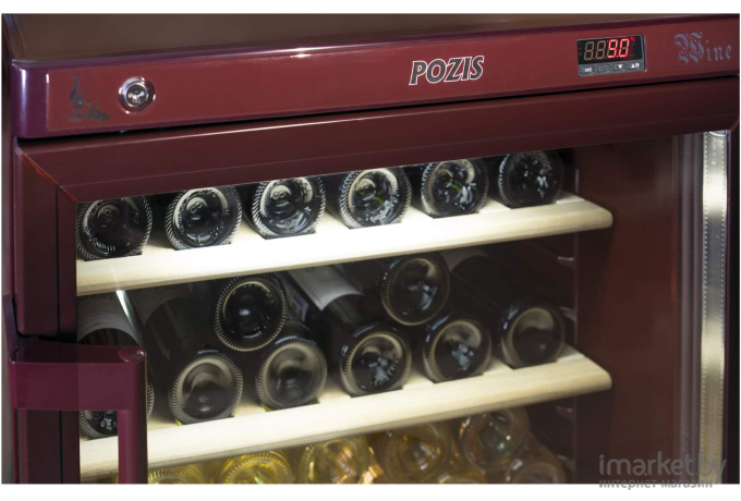 Винный шкаф POZIS ШВ-120 вишневый/коричневый
