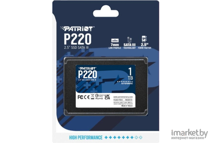 Жесткий диск (накопитель) SSD Patriot SATA III 1Tb P220S1TB25
