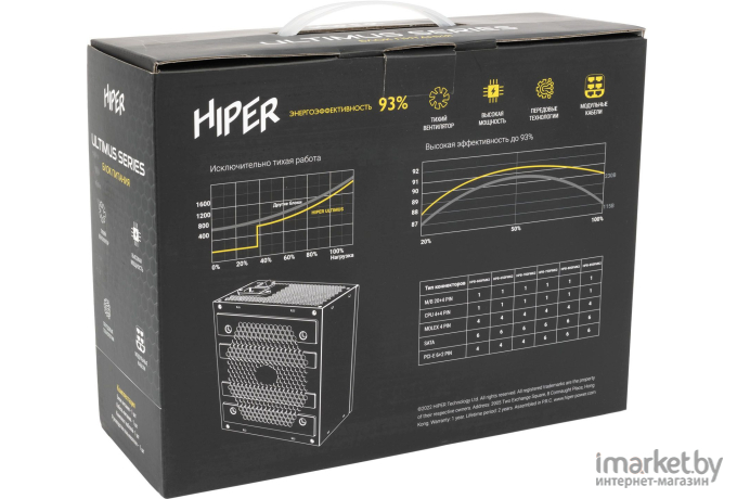 Блок питания Hiper ATX 650W HPB-650FMK2 80+ gold
