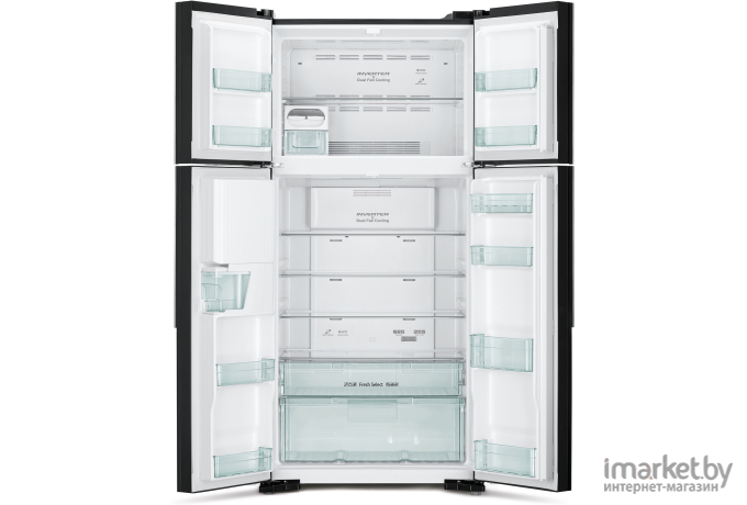 Холодильник Hitachi R-W660PUC7 GPW Белое стекло