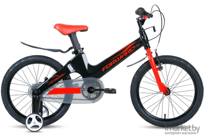 Детский велосипед Forward Cosmo 2.0 18 2020-2021 черный/красный (1BKW1K7D1025)