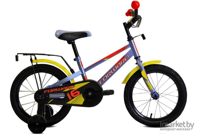 Детский велосипед Forward Meteor 16 2020-2021 серый/красный (1BKW1K1C1039)