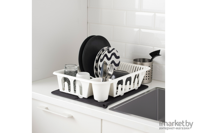 Коврик для сушки посуды Ikea Нюхолид темно-серый (004.510.59)