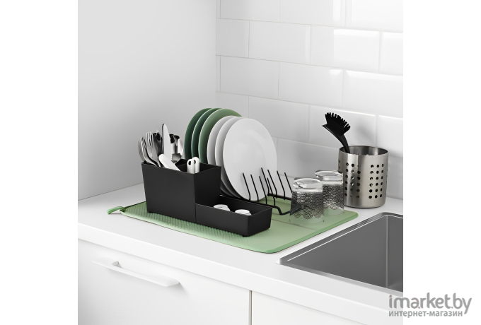 Коврик для сушки посуды Ikea Нюхолид зеленый (404.510.57)