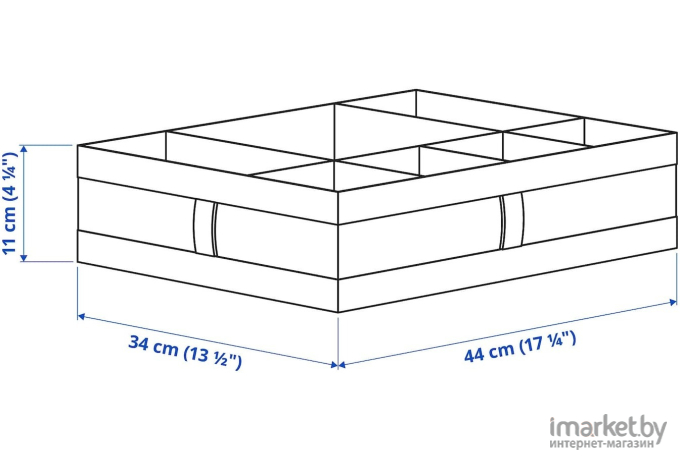 Органайзер для хранения Ikea Скубб белый (101.855.93)