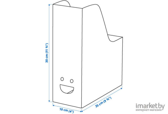Набор подставок для журналов Ikea Тьебба белый (104.924.55)