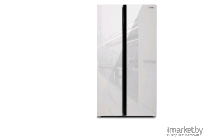 Холодильник Hyundai CS6503FV Белое стекло