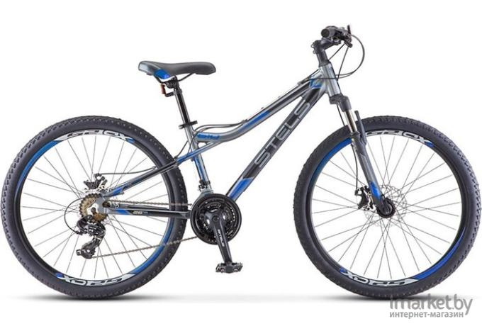 Велосипед Stels Navigator 610 MD V050 антрацитовый/синий (LU091646)