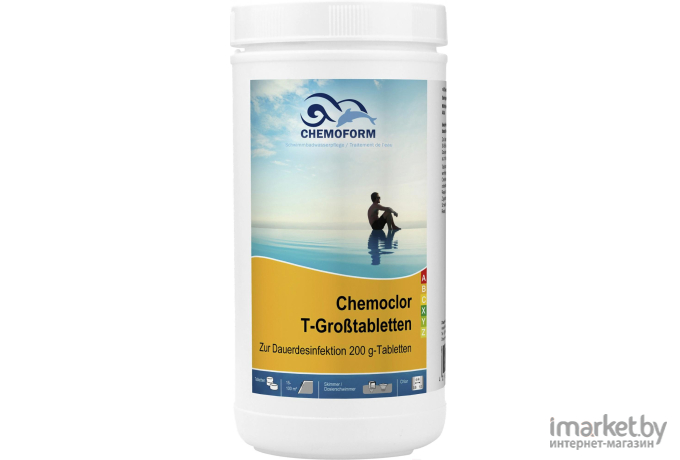 Средство дезинфицирующее для бассейна Chemoform Кемохлор Т в таблетках по 200г 1кг