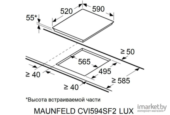 Варочная панель Maunfeld CVI594SF2BK LUX