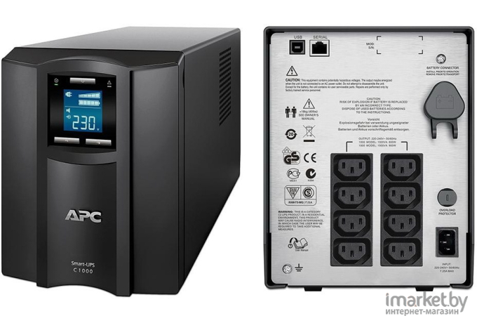 Источник бесперебойного питания APC Smart-UPS C 1000VA LCD 230V (SMC1000I)