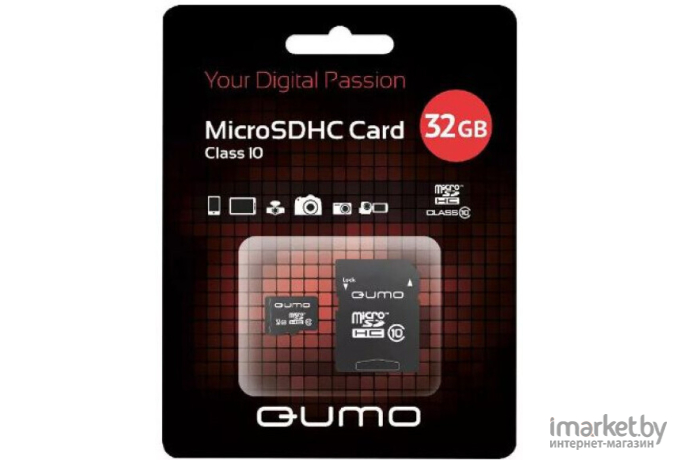 Карта памяти QUMO microSDHC (Class 10) 32GB (QM32GMICSDHC10)