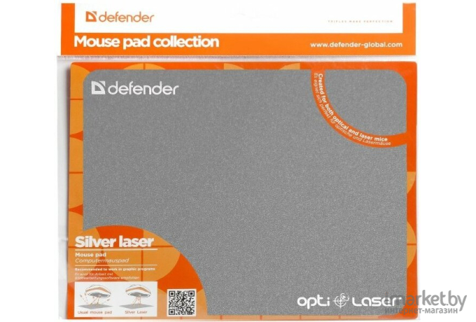 Коврик для мыши Defender Silver Laser (50410) ассорти