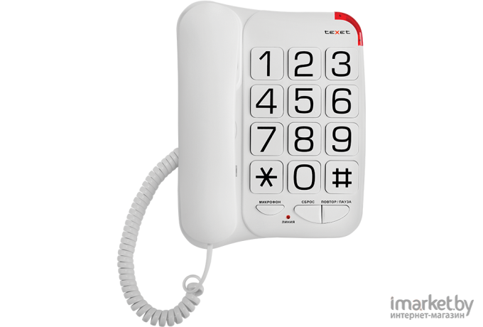 Проводной телефон TeXet TX-201 (белый)